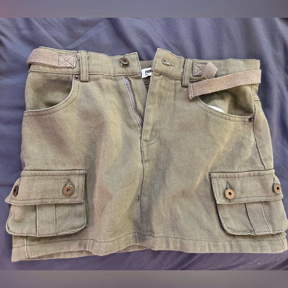 Princess Polly Olive Mini Skirt